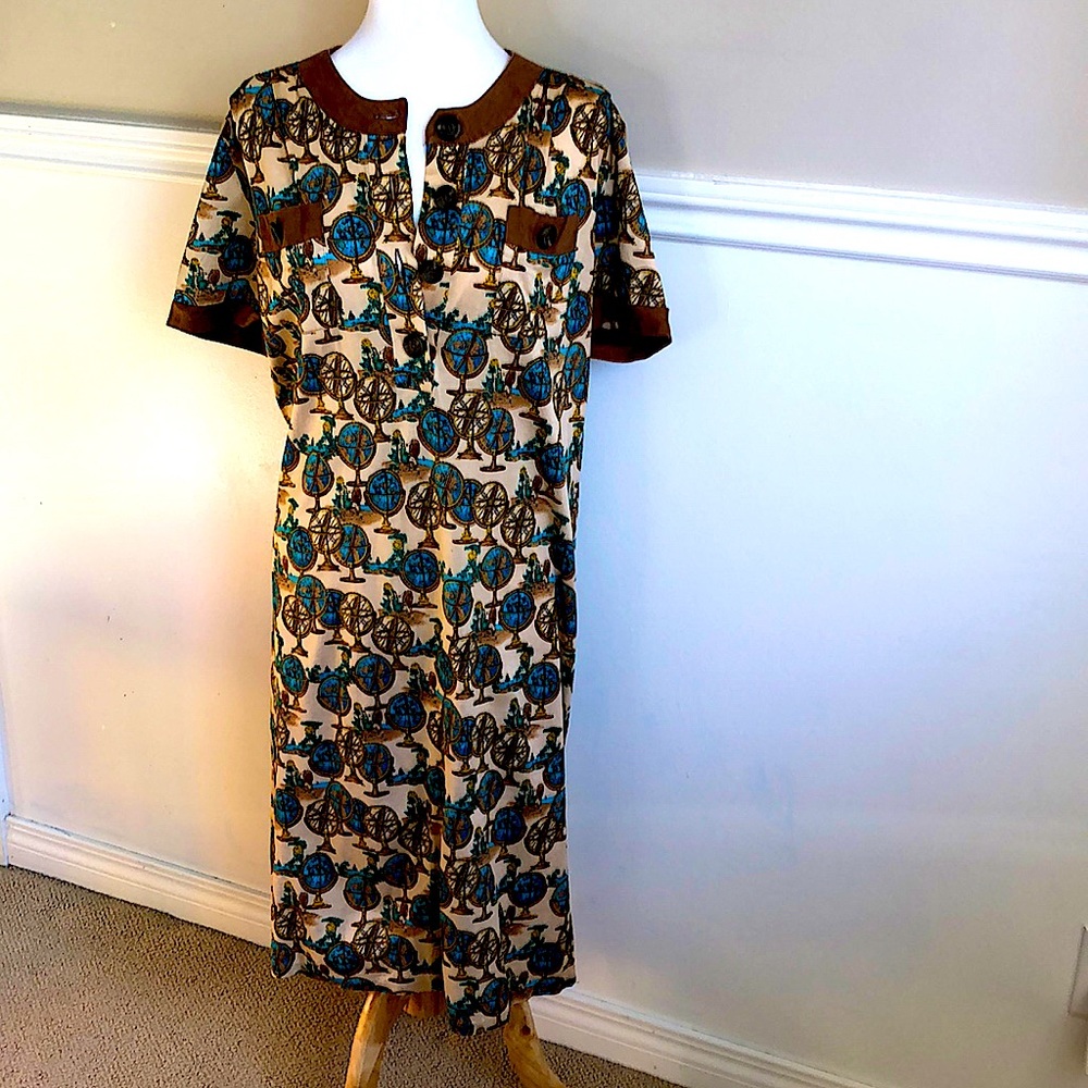 Vintage Maglieria di Lusso Milano Capped Sleeve Midi Dress